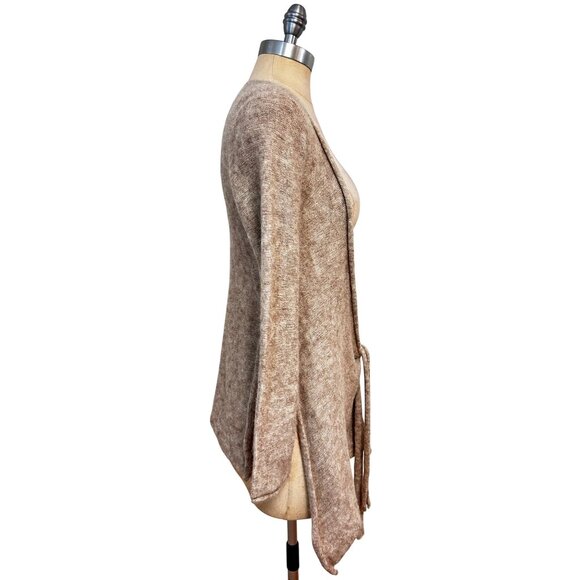 Peruvian Connection Open Front Tie Alpaca Blend Cardigan Sweater Small - Picture 2 of 4